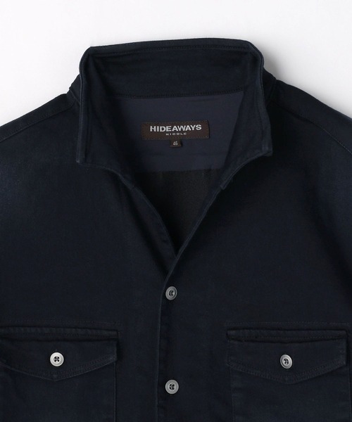 HIDEAWAYS NICOLE(ハイダウェイニコル)の「ソフトシャンブレーツイルストレッチシャツ(シャツ/ブラウス・メンズ・オフホワイト/インディゴブルー/ホワイト系その他/ブラック系その他・MEDIUM/LARGE/X-LARGE)」の11枚目の写真