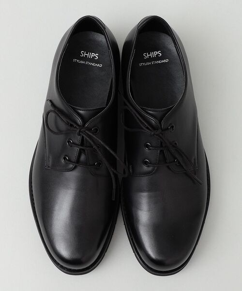 SHIPS（シップス）の「SHIPS:＜撥水＞ リサイクルレザー（再生革） プレーン トゥー シューズ（その他シューズ・メンズ・ブラック・8/10/9/7）」の2枚目の写真
