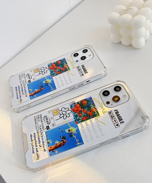shopnikoniko（ショップニコニコ）の「ステッカーデザインミラースマホケース（スマホケース/カバー・レディース・シルバー系その他・G/H/B/D/A/E/C/F）」の2枚目の写真