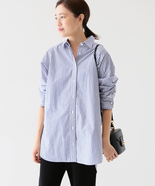 SLOBE IENA（スローブイエナ）の「パールボタンレギュラーシャツ【手洗い可能】◆（シャツ/ブラウス・レディース・イエロー/ホワイト/ブルー・FREE）」の3枚目の写真