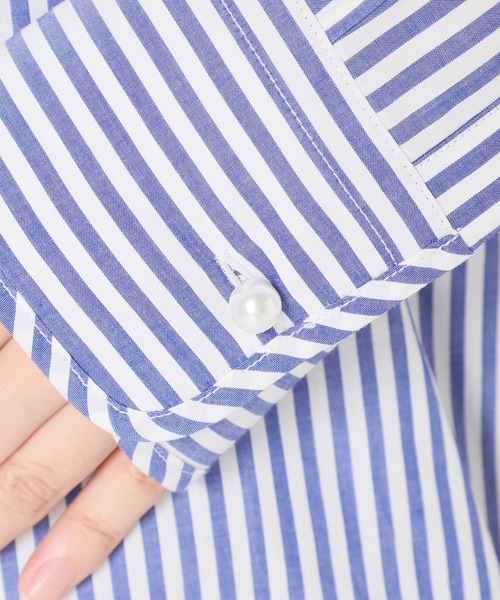 SLOBE IENA（スローブイエナ）の「パールボタンレギュラーシャツ【手洗い可能】◆（シャツ/ブラウス・レディース・イエロー/ホワイト/ブルー・FREE）」の17枚目の写真