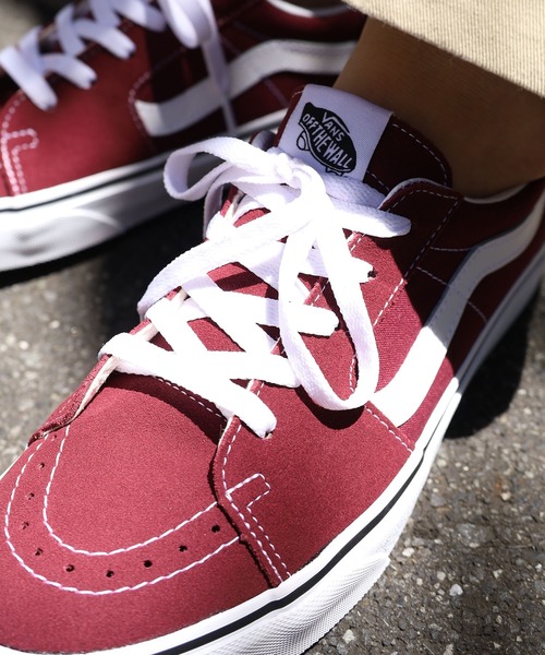 VANS（バンズ）の「VANS/ヴァンズ Sk8-Low スケハイ ローカット スニーカー ストリート 定番 スウェード キャンバス（スニーカー・メンズ・マルーン・8/10/9/8h/9h）」の18枚目の写真