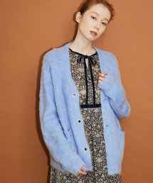 MADEMOISELLE ROPE' | ロングシャギーVネックカーディガン(カーディガン/ボレロ)