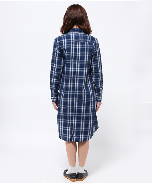 WEGO（ウィゴー）の「WEGO/インディゴチェックシャツワンピース（シャツワンピース・レディース・サックスブルー/ネイビー・FREE）」の11枚目の写真