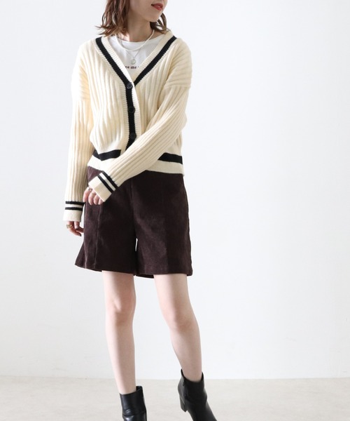 Cheek（チーク）の「チルデンニットカーディガン（カーディガン/ボレロ・レディース・アイボリー/ブラック・MEDIUM）」の9枚目の写真