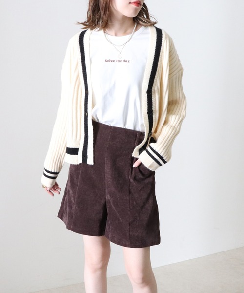 Cheek（チーク）の「チルデンニットカーディガン（カーディガン/ボレロ・レディース・アイボリー/ブラック・MEDIUM）」の12枚目の写真