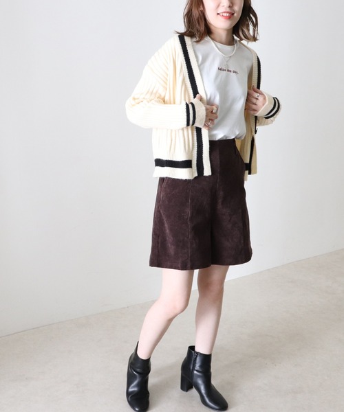 Cheek（チーク）の「チルデンニットカーディガン（カーディガン/ボレロ・レディース・アイボリー/ブラック・MEDIUM）」の5枚目の写真