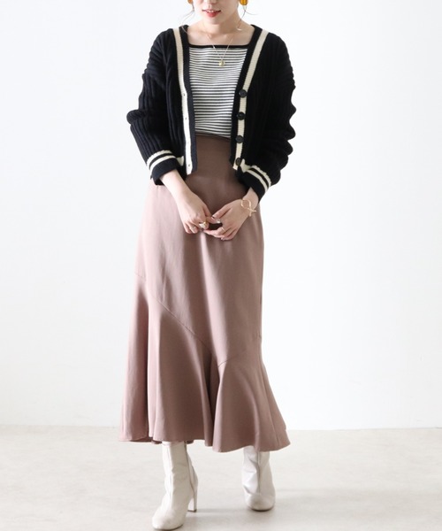 Cheek（チーク）の「チルデンニットカーディガン（カーディガン/ボレロ・レディース・アイボリー/ブラック・MEDIUM）」の14枚目の写真