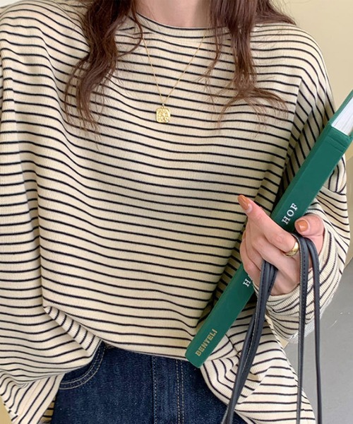 LOPASS(ロパス)の「ボーダートップス(Tシャツ/カットソー・レディース・ベージュ系その他/ベージュ・LARGE/MEDIUM)」の11枚目の写真