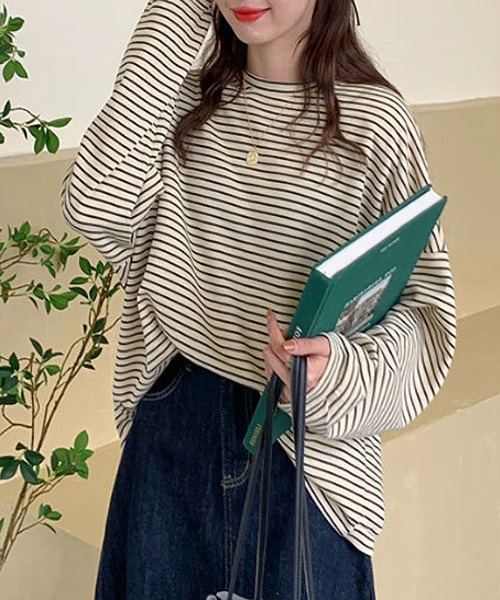 LOPASS(ロパス)の「ボーダートップス(Tシャツ/カットソー・レディース・ベージュ系その他/ベージュ・LARGE/MEDIUM)」の15枚目の写真