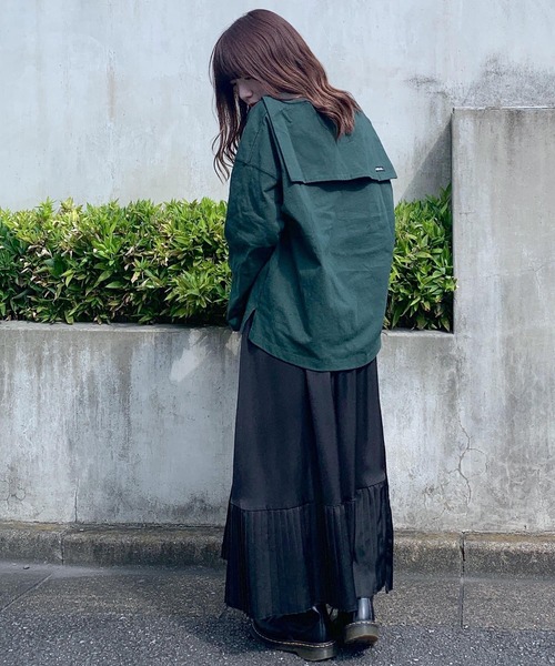 MILKFED.(ミルクフェド)の「SAILOR COLLAR TOP(Tシャツ/カットソー・レディース・ホワイト/ブラック/グリーン・ONE SIZE)」の10枚目の写真