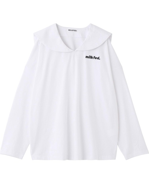 MILKFED.(ミルクフェド)の「SAILOR COLLAR TOP(Tシャツ/カットソー・レディース・ホワイト/ブラック/グリーン・ONE SIZE)」の13枚目の写真
