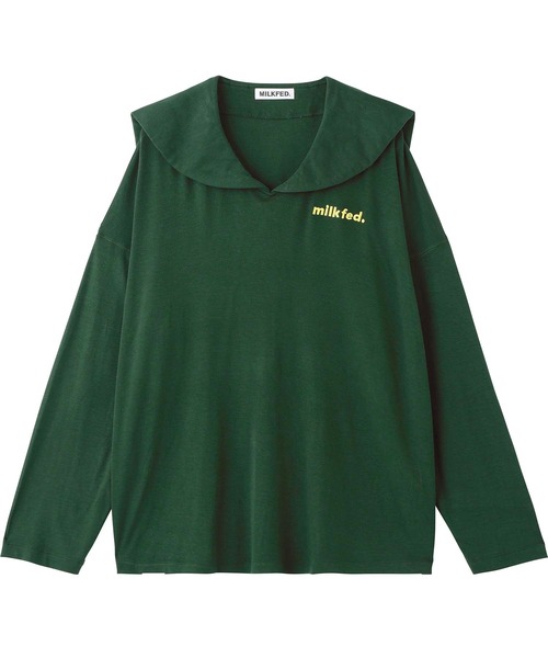 MILKFED.(ミルクフェド)の「SAILOR COLLAR TOP(Tシャツ/カットソー・レディース・ホワイト/ブラック/グリーン・ONE SIZE)」の15枚目の写真