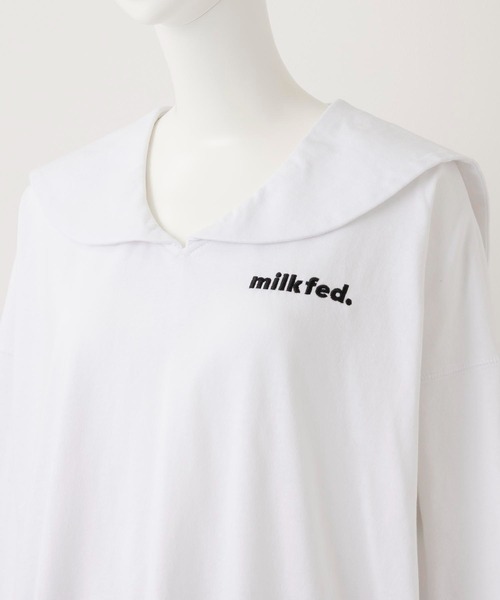 MILKFED.(ミルクフェド)の「SAILOR COLLAR TOP(Tシャツ/カットソー・レディース・ホワイト/ブラック/グリーン・ONE SIZE)」の17枚目の写真