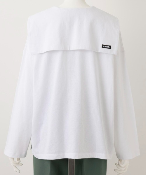 MILKFED.(ミルクフェド)の「SAILOR COLLAR TOP(Tシャツ/カットソー・レディース・ホワイト/ブラック/グリーン・ONE SIZE)」の21枚目の写真