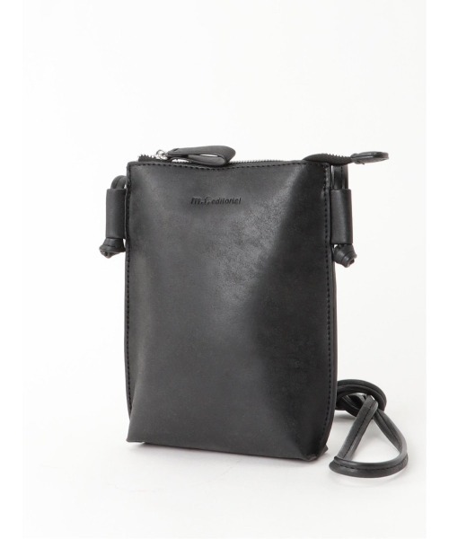 m.f.editorial（エムエフエディトリアル）の「エムエフエディトリアルメンズ/m.f.editorial：MEN ヌバック調 サコッシュ（ショルダーバッグ・メンズ・ブラック/ベージュ・FREE）」の2枚目の写真