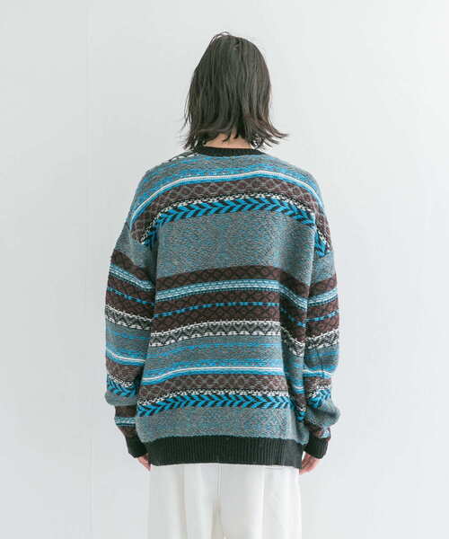 URBAN RESEARCH（アーバンリサーチ）の「GOODBETTERBEST　ノルディックニット（ニット/セーター・メンズ・ブルー/ピンク・ONE）」の12枚目の写真