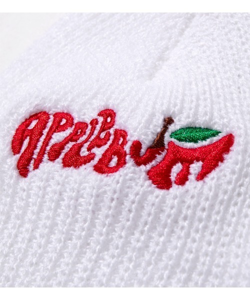APPLEBUM（アップルバム）の「"Apple Logo" Knit Cap（ニットキャップ/ビーニー・メンズ・ホワイト/ブラック/オレンジ・FREE）」の4枚目の写真