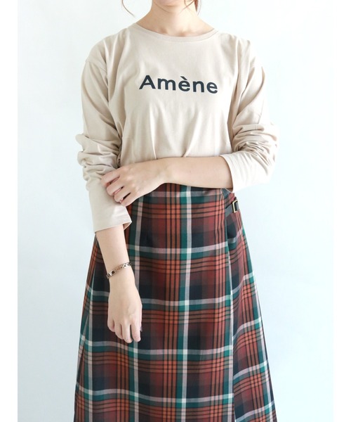 Te chichi（テチチ）の「ロゴプリントTシャツ（Tシャツ/カットソー・レディース・オフホワイト/ブラウン/ベージュ・ﾌﾘ-）」の3枚目の写真