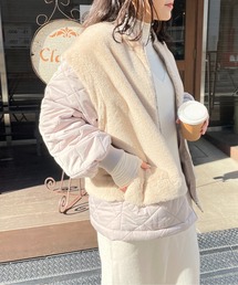 Meli rich | ファードッキングキルトブルゾン(ミリタリージャケット)