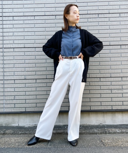 CLEA(クレア)の「ボリュームスリーブルーズニットカーディガン(カーディガン/ボレロ・レディース・ブラック/ベージュ/アイボリー・FREE)」の18枚目の写真