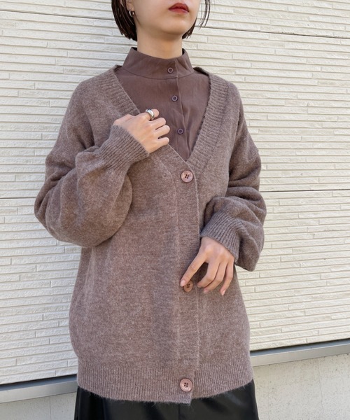 CLEA(クレア)の「ボリュームスリーブルーズニットカーディガン(カーディガン/ボレロ・レディース・ブラック/ベージュ/アイボリー・FREE)」の19枚目の写真