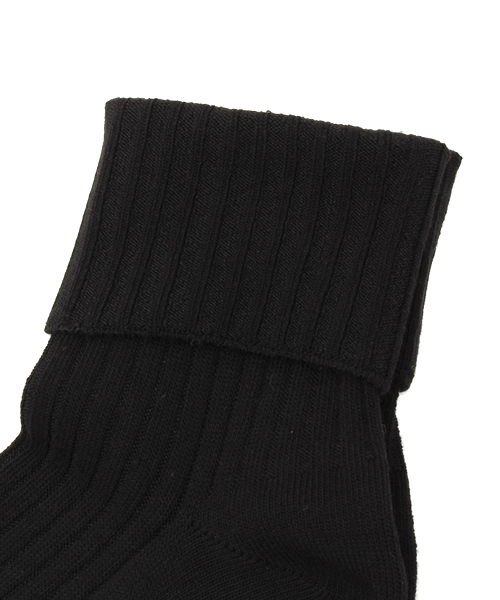 WEGO（ウィゴー）の「WEGO/無地折り返しソックス（ソックス/靴下・レディース・ホワイト/ブラック・FREE）」の3枚目の写真