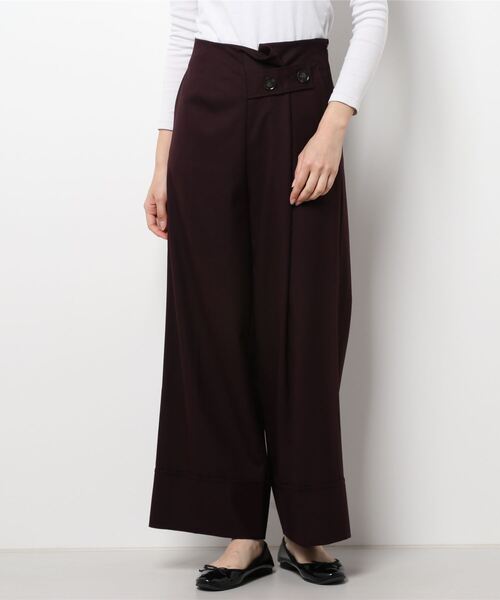 Lui's(ルイス)の「ボタンディテールワイドパンツ(その他パンツ・レディース・ブラック/ダークグリーン/パープル・FREE)」の8枚目の写真