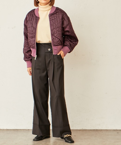 Lui's(ルイス)の「ボタンディテールワイドパンツ(その他パンツ・レディース・ブラック/ダークグリーン/パープル・FREE)」の13枚目の写真
