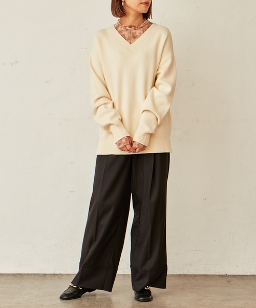 Lui's(ルイス)の「ボタンディテールワイドパンツ(その他パンツ・レディース・ブラック/ダークグリーン/パープル・FREE)」の14枚目の写真