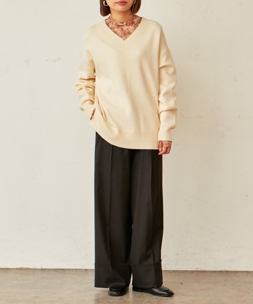 Lui's(ルイス)の「ボタンディテールワイドパンツ(その他パンツ・レディース・ブラック/ダークグリーン/パープル・FREE)」の5枚目の写真