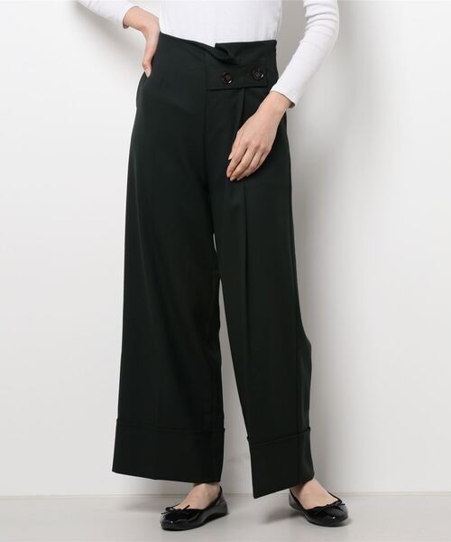 Lui's(ルイス)の「ボタンディテールワイドパンツ(その他パンツ・レディース・ブラック/ダークグリーン/パープル・FREE)」の12枚目の写真