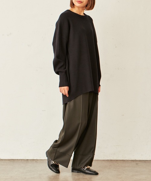 Lui's(ルイス)の「ボタンディテールワイドパンツ(その他パンツ・レディース・ブラック/ダークグリーン/パープル・FREE)」の16枚目の写真