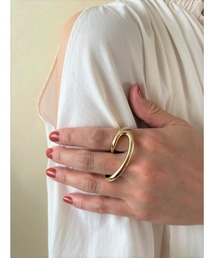 mou | 変形ダブルフィンガー艶リング(リング)