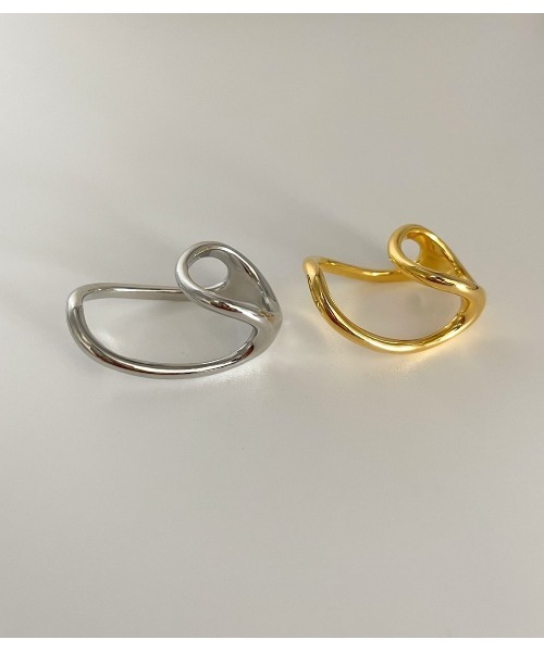 mou（モウ）の「変形ダブルフィンガー艶リング（リング・レディース・シルバー/ゴールド・FREE）」の11枚目の写真
