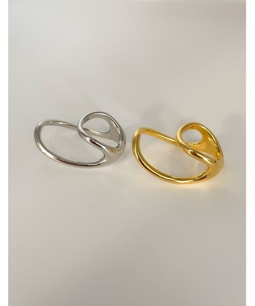 mou（モウ）の「変形ダブルフィンガー艶リング（リング・レディース・シルバー/ゴールド・FREE）」の12枚目の写真