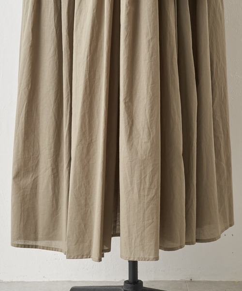 BEARDSLEY（ビアズリー）の「羽織でもレイヤードでも ギャザーワンピース（ワンピース・レディース・ホワイト/カーキ・1/0）」の16枚目の写真