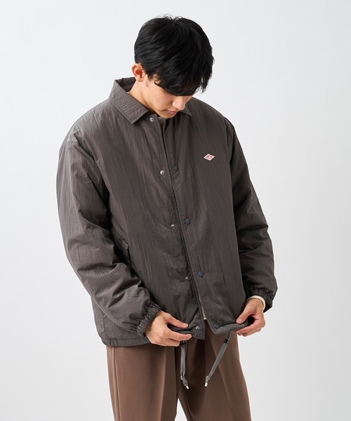 DANTON（ダントン）の「【DANTON/ダントン】NYLON TASLAN TAFFETA LIGHT DOWN COACH JACKET/ダウンコーチジャケット（ダウンジャケット/コート・メンズ・グレイッシュベージュ/ブラック・MEDIUM/LARGE）」の21枚目の写真