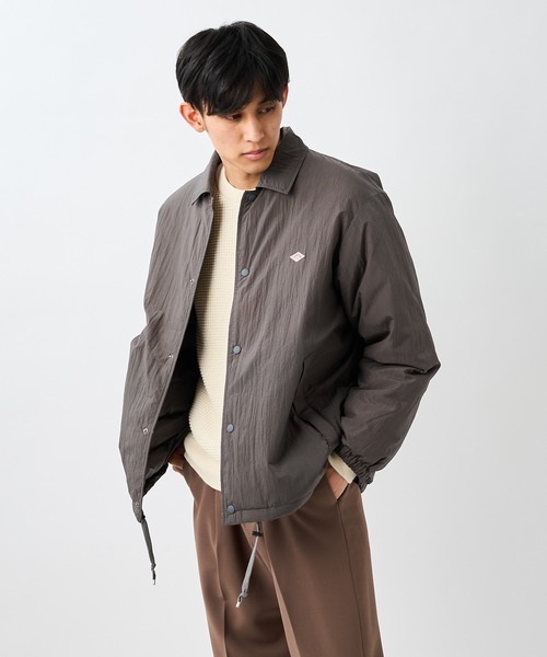 DANTON（ダントン）の「【DANTON/ダントン】NYLON TASLAN TAFFETA LIGHT DOWN COACH JACKET/ダウンコーチジャケット（ダウンジャケット/コート・メンズ・グレイッシュベージュ/ブラック・MEDIUM/LARGE）」の22枚目の写真