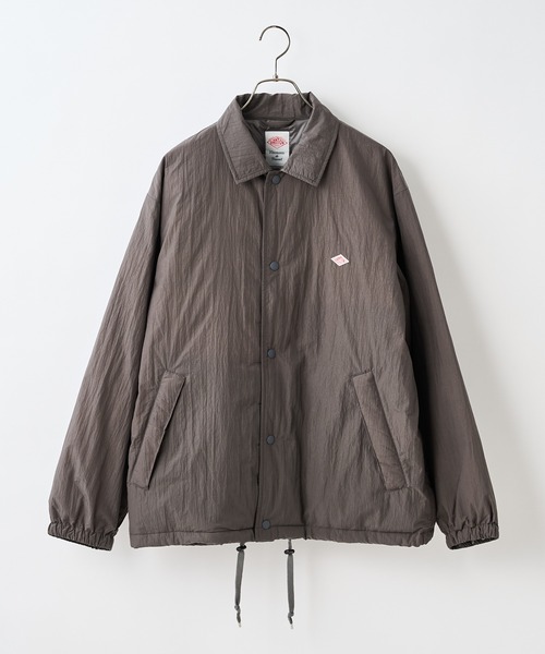 DANTON（ダントン）の「【DANTON/ダントン】NYLON TASLAN TAFFETA LIGHT DOWN COACH JACKET/ダウンコーチジャケット（ダウンジャケット/コート・メンズ・グレイッシュベージュ/ブラック・MEDIUM/LARGE）」の6枚目の写真