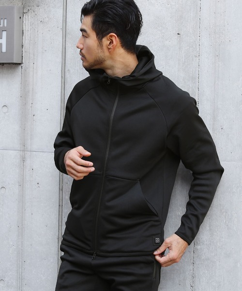 LIL VENDARS（リルヴェンダース）の「電熱テックスウェットパーカー（パーカー・メンズ・ブラック/グレー/チャコール/オリーブ/ネイビー・S/M/L/XL）」の16枚目の写真