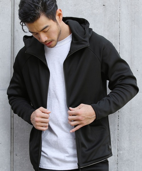 LIL VENDARS（リルヴェンダース）の「電熱テックスウェットパーカー（パーカー・メンズ・ブラック/グレー/チャコール/オリーブ/ネイビー・S/M/L/XL）」の6枚目の写真