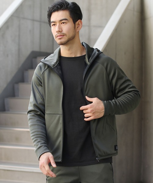 LIL VENDARS（リルヴェンダース）の「電熱テックスウェットパーカー（パーカー・メンズ・ブラック/グレー/チャコール/オリーブ/ネイビー・S/M/L/XL）」の12枚目の写真