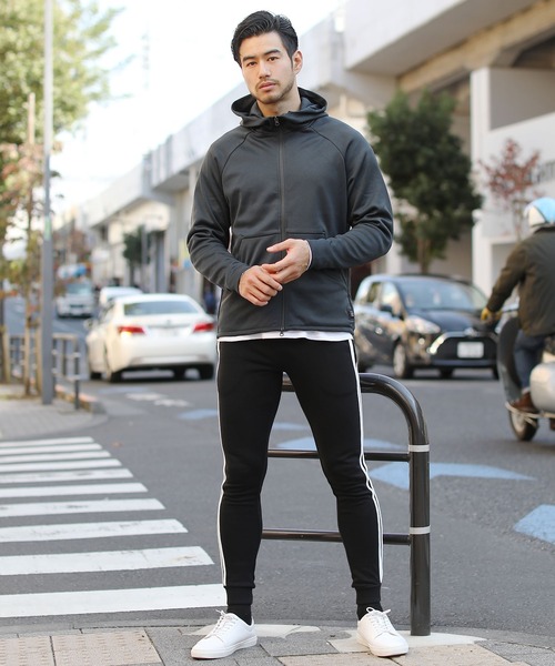 LIL VENDARS（リルヴェンダース）の「電熱テックスウェットパーカー（パーカー・メンズ・ブラック/グレー/チャコール/オリーブ/ネイビー・S/M/L/XL）」の18枚目の写真