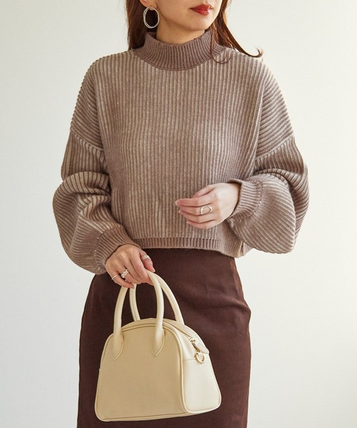 Heather(ヘザー)の「ハイネックリブニット 261021(ニット/セーター Heather(ヘザー)の「ハイネックリブニット 261021(ニット/セーター