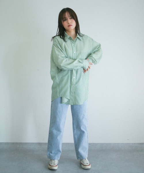 spoon store（スプーンストア）の「マルチストライプシャツ（シャツ/ブラウス・レディース・レッド/ブルー/グリーン・フリー）」の20枚目の写真