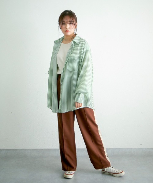 spoon store（スプーンストア）の「マルチストライプシャツ（シャツ/ブラウス・レディース・レッド/ブルー/グリーン・フリー）」の16枚目の写真