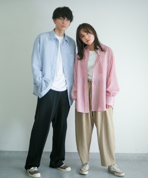 spoon store（スプーンストア）の「マルチストライプシャツ（シャツ/ブラウス・レディース・レッド/ブルー/グリーン・フリー）」の4枚目の写真