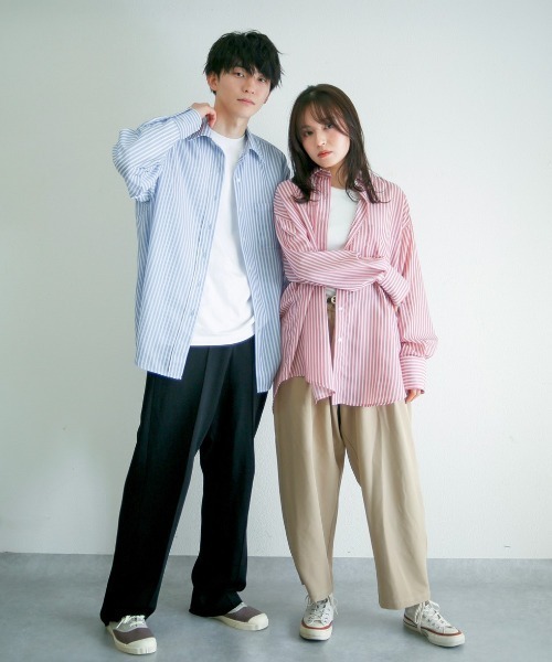 spoon store（スプーンストア）の「マルチストライプシャツ（シャツ/ブラウス・レディース・レッド/ブルー/グリーン・フリー）」の5枚目の写真