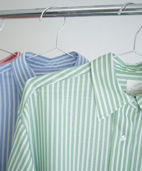 spoon store（スプーンストア）の「マルチストライプシャツ（シャツ/ブラウス・レディース・レッド/ブルー/グリーン・フリー）」の7枚目の写真